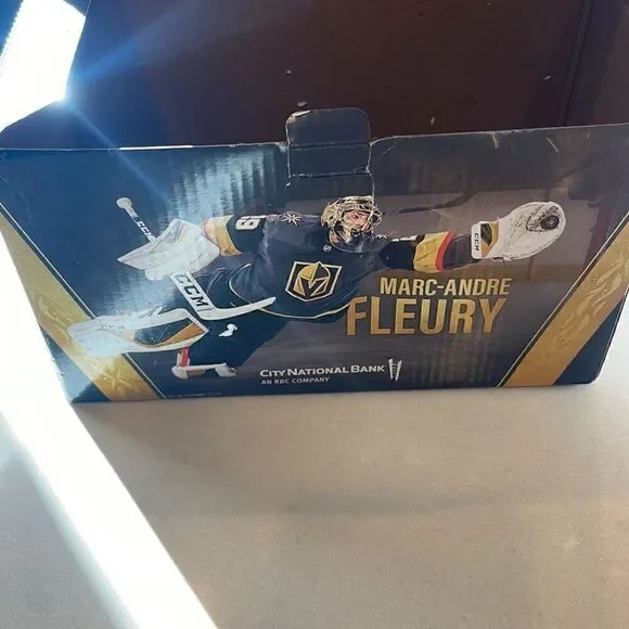 Marc-Andre Fleury NHL city national bank statue figurine new with box. Collected